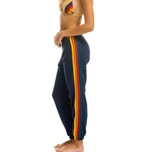 5 stripe sweatpant in navy